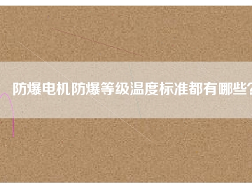 防爆電機(jī)防爆等級溫度標(biāo)準(zhǔn)都有哪些？