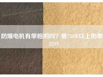 防爆電機(jī)有單相的嗎？要750W以上的單相220V