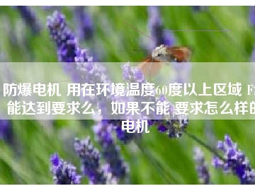 防爆電機(jī) 用在環(huán)境溫度60度以上區(qū)域 F級(jí)能達(dá)到要求么，如果不能 要求怎么樣的電機(jī)