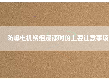 防爆電機(jī)繞組浸漆時(shí)的主要注意事項(xiàng)