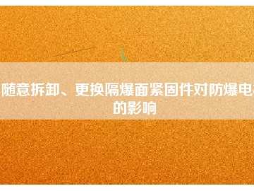 隨意拆卸、更換隔爆面緊固件對(duì)防爆電機(jī)的影響