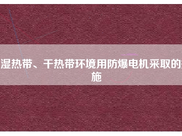 濕熱帶、干熱帶環(huán)境用防爆電機采取的措施