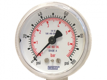 130.15波登管壓力表，不銹鋼材質(zhì)