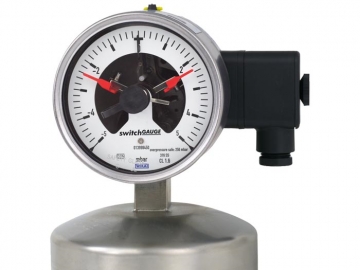 632.51+8xx帶電接點(diǎn)開關(guān)的膜盒式壓力表
