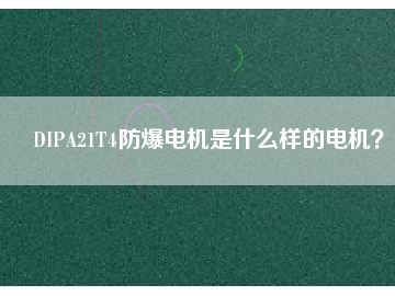 DIPA21T4防爆電機(jī)是什么樣的電機(jī)？