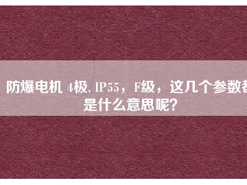 防爆電機(jī) 4極, IP55，F(xiàn)級(jí)，這幾個(gè)參數(shù)都是什么意思呢？
