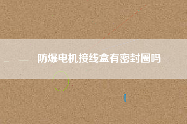 防爆電機(jī)接線盒有密封圈嗎