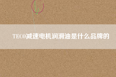 TECO減速電機(jī)潤滑油是什么品牌的