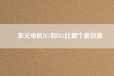 東元電機(jī)IE3和IE2比哪個(gè)能效高