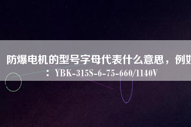 防爆電機(jī)的型號字母代表什么意思，例如：YBK-315S-6-75-660/1140V